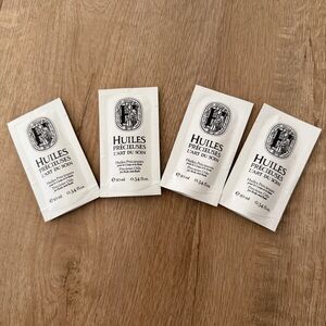 Lot Of 4 Diptyque HUILES Precious Oils For Body And Bath Sample Size 10ml 0.34oz